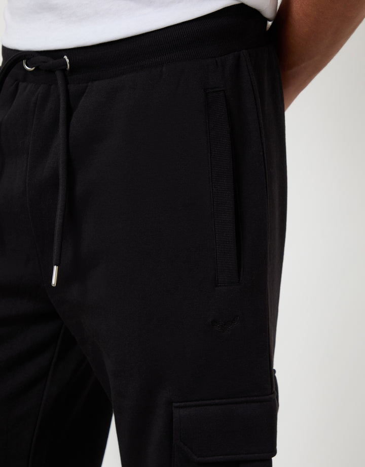 Black Cargo Joggers