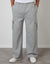 Light Grey Wide Leg Cargo Joggers