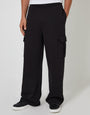 Black Wide Leg Cargo Joggers