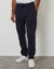 Navy Pintuck Pique Joggers