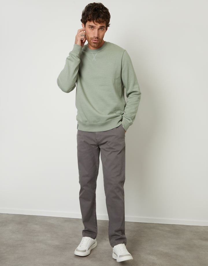 Sage Green Crew Neck Sweatshirt