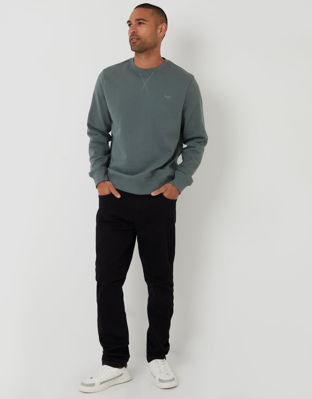 Crew Neck Sweatshirt in Blue
