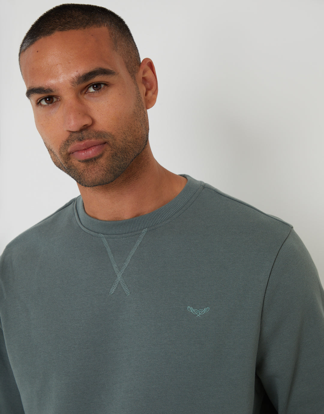 Crew Neck Sweatshirt in Blue