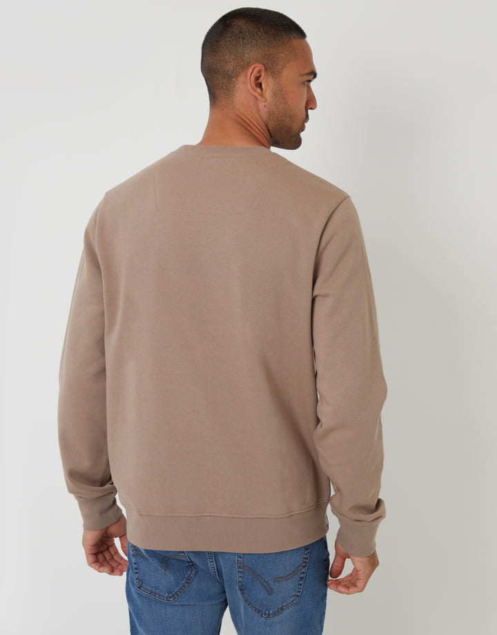 Taupe Crew Neck Sweatshirt