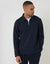 Navy Quarter Zip Long Sleeve Polo Sweatshirt