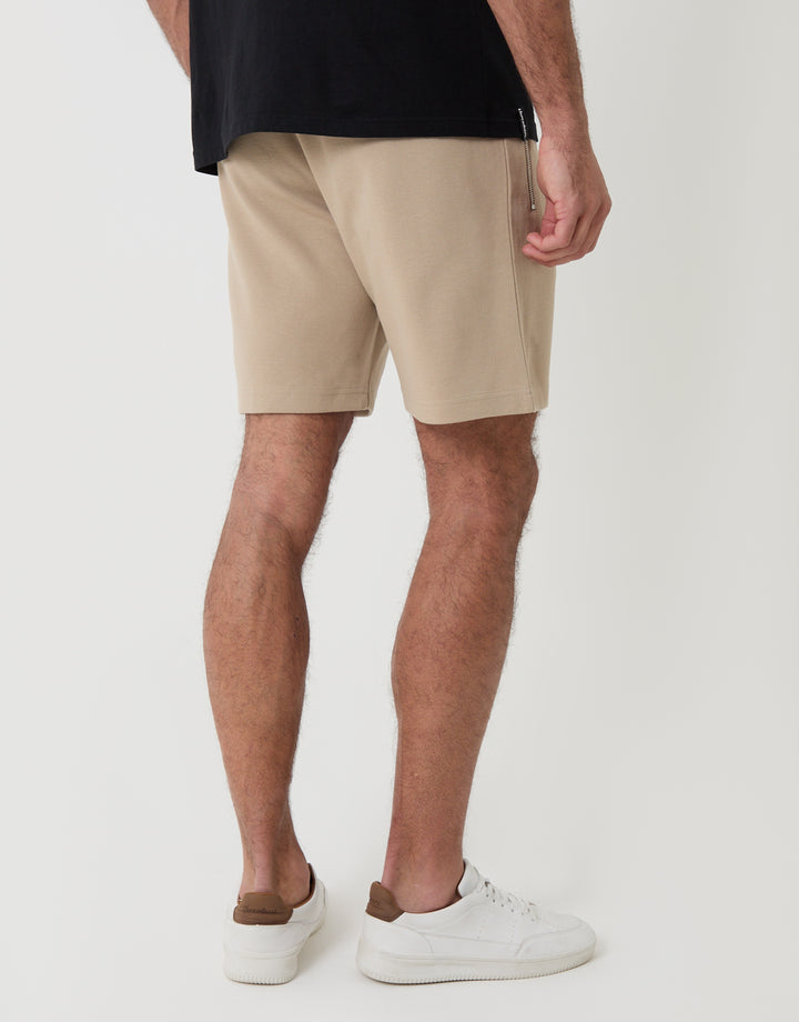 Threadbare Sweat Shorts in  Stone - Back View