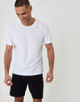 Threadbare Pique Pleated Sweat Shorts in Black - full body