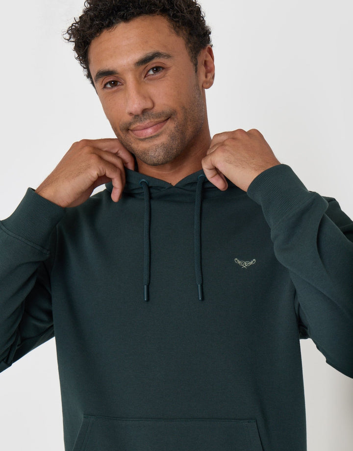 Threadbare Cotton Rich Hoodie and Jogger Set in Green - detail
