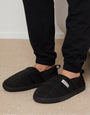 Black Thinsulate Padded Winter Mule Slippers