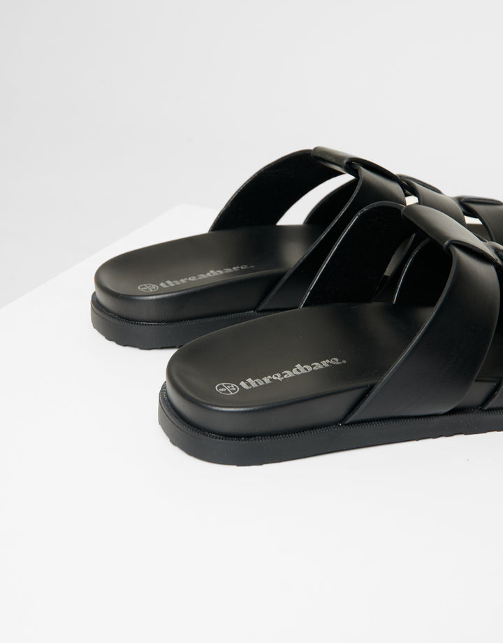 Black Gladiator Sandals