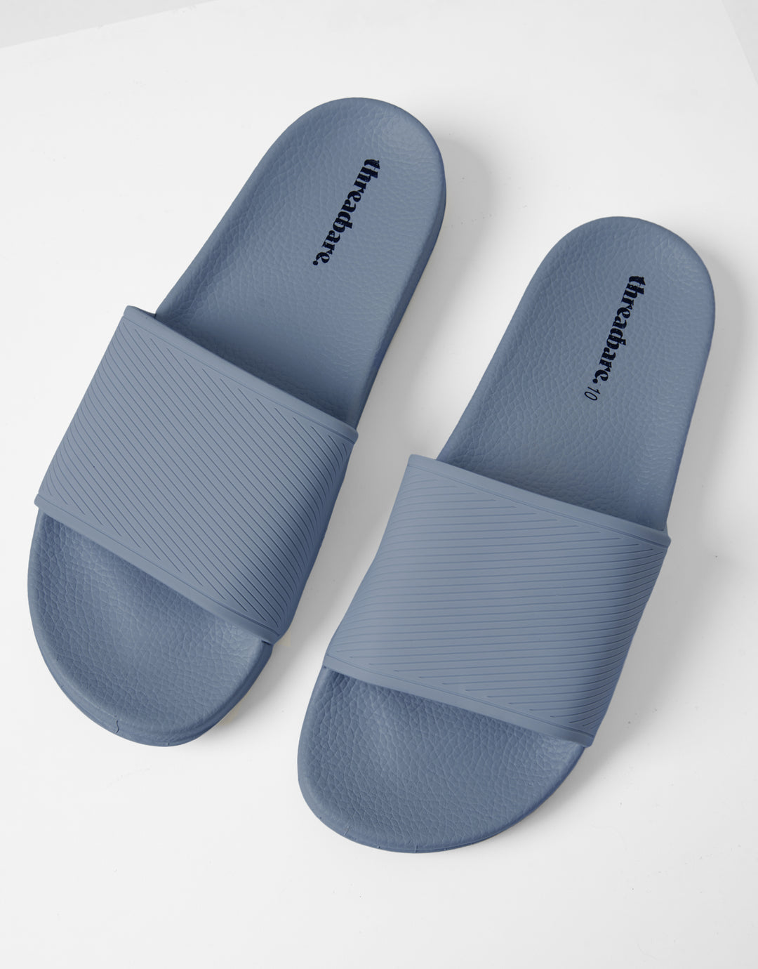 Threadbare Sliders in Grey - top view