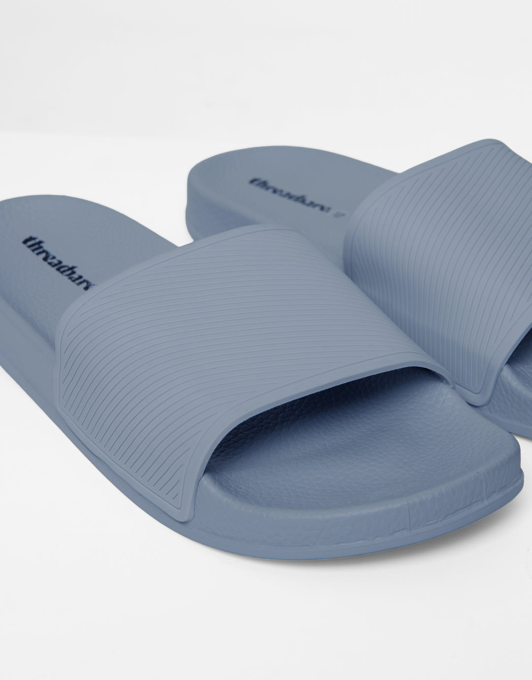 Threadbare Sliders in Grey - front view