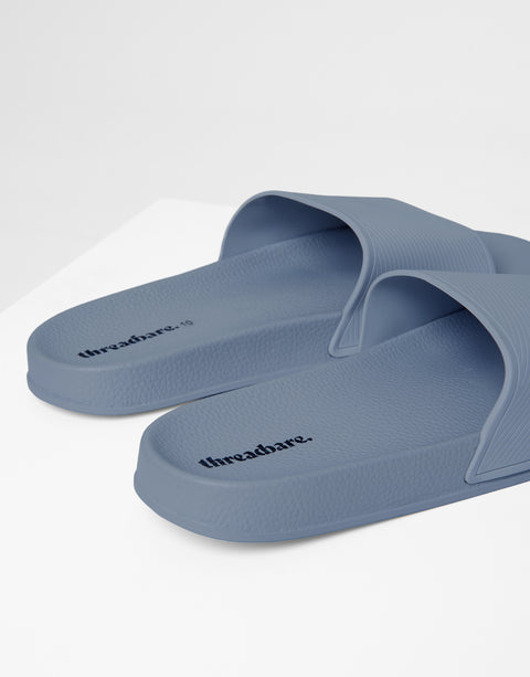 Threadbare Sliders in Grey - back view