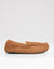 Tan Brown Faux Suede Faux Fur Lined Moccasin Slippers