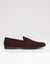 Brown Faux Suede Penny Loafers