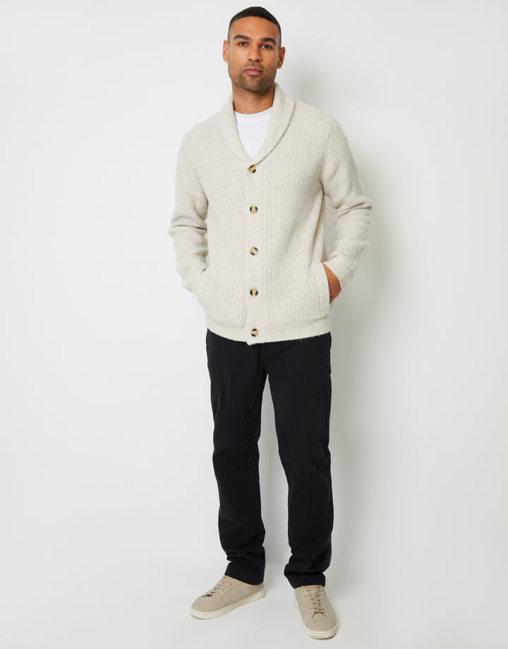 Ecru Marl Shawl Cardigan