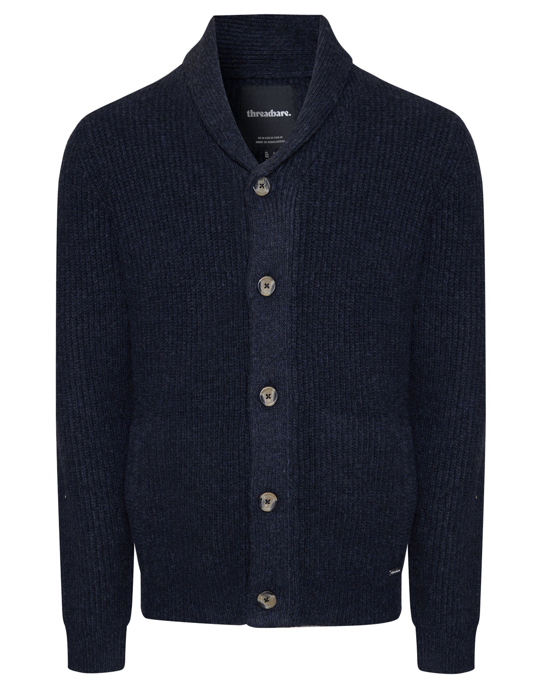 Navy Marl Shawl Cardigan