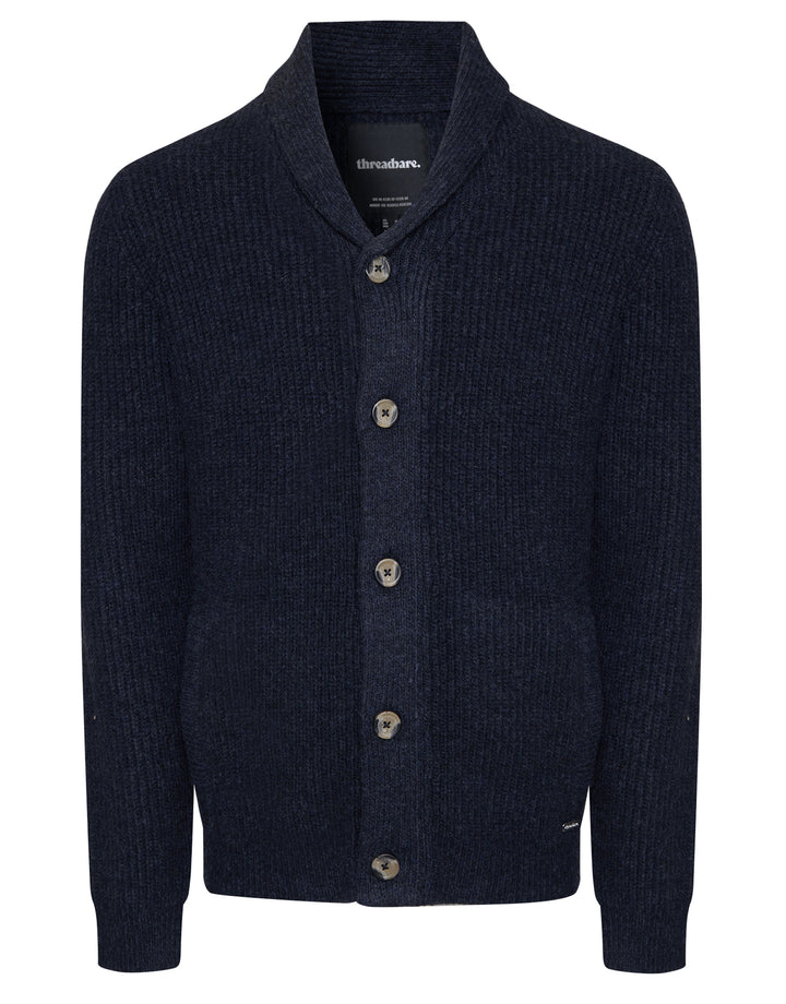 Navy Marl Shawl Cardigan
