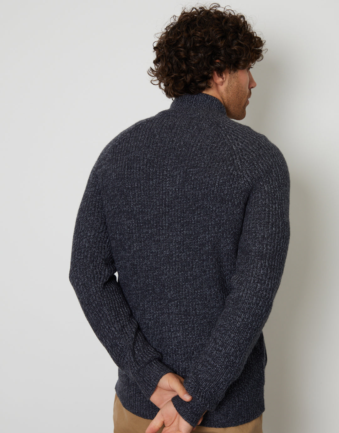 Navy Full-Zip Cardigan