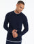 Navy Mock Tee Crew Neck Jumper
