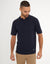 Navy Trophy Neck Knitted Polo