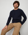 Navy Crew Neck Knitted Jumper