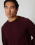 Burgundy Crew Neck Knitted Jumper
