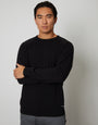 Black Crew Neck Knitted Jumper