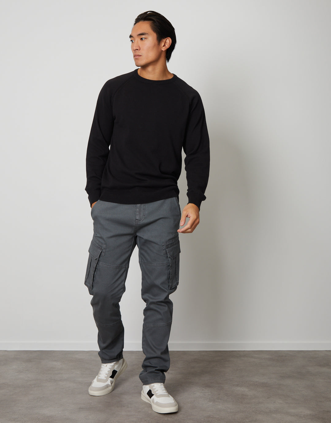 Black Crew Neck Knitted Jumper
