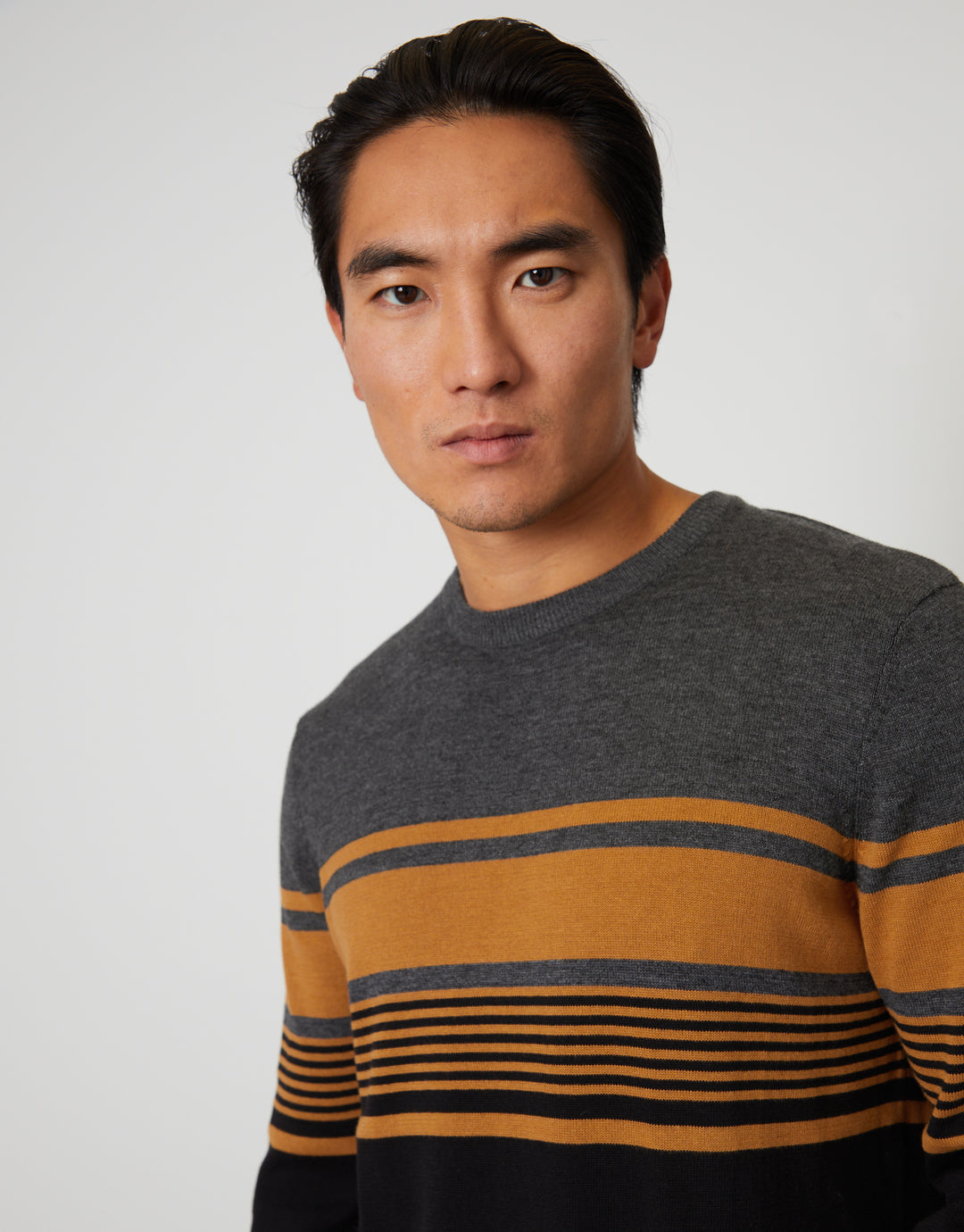 Black Striped Knitted Jumper