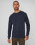 Navy Marl Crew Neck Knitted Jumper