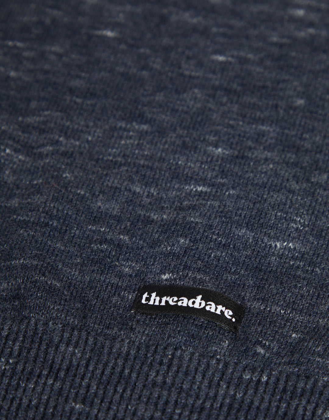 Navy Marl Crew Neck Knitted Jumper