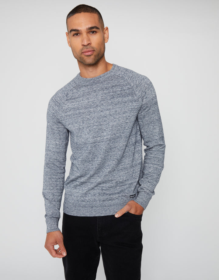 Grey Marl Crew Neck Knitted Jumper