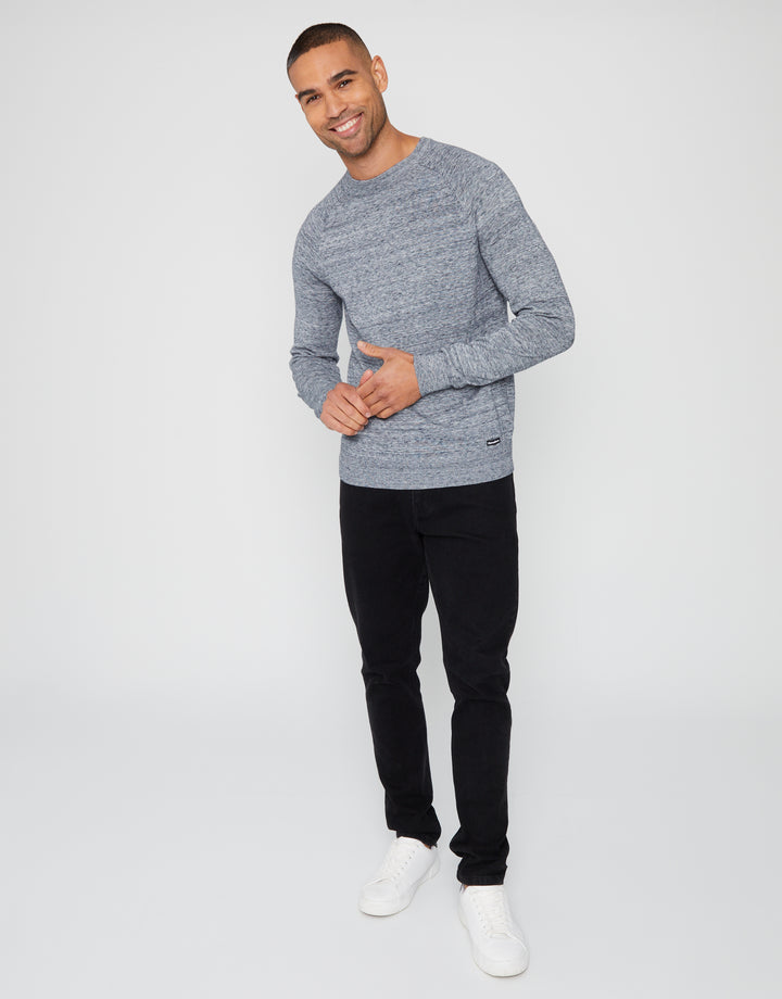 Grey Marl Crew Neck Knitted Jumper