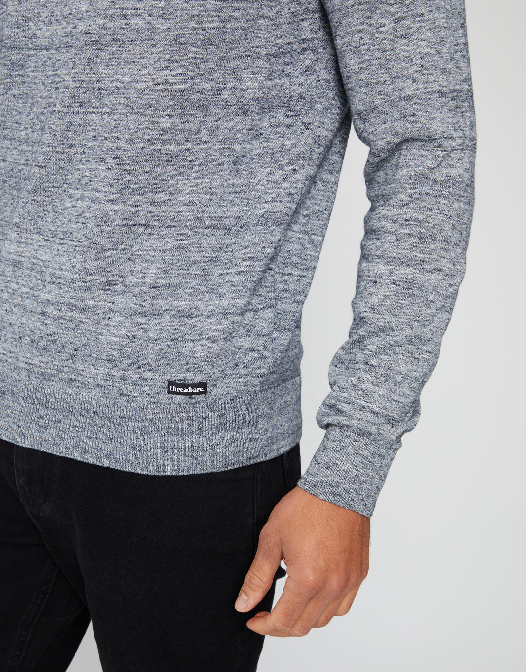 Grey Marl Crew Neck Knitted Jumper