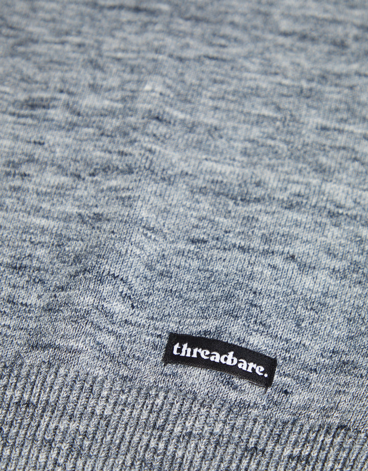 Grey Marl Crew Neck Knitted Jumper