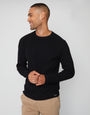 Black Crew Neck Knitted Jumper