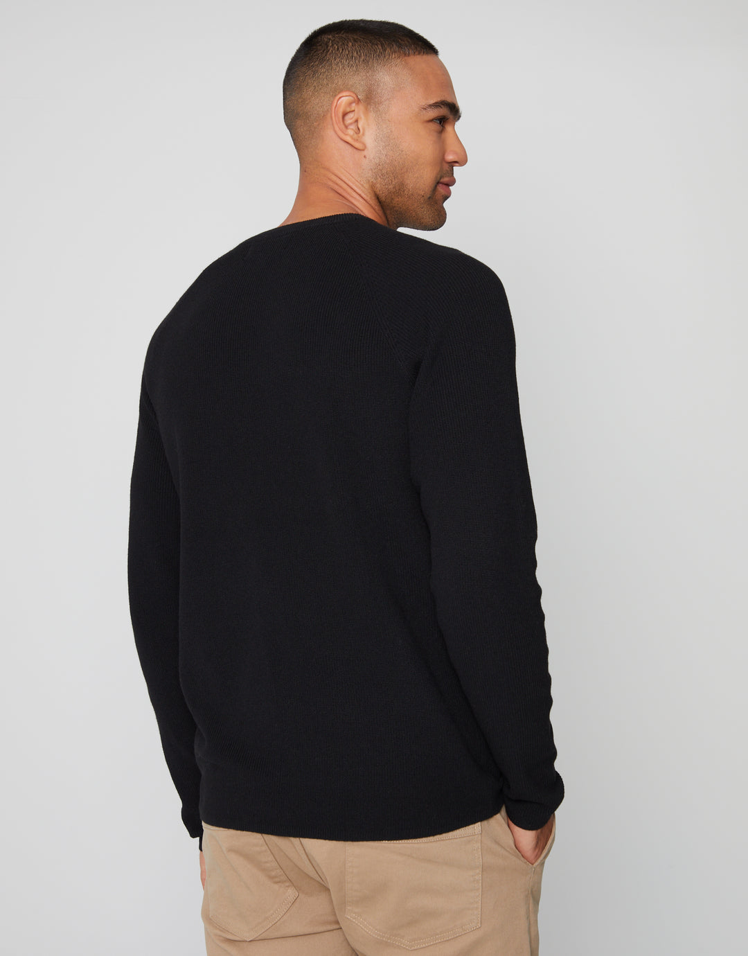 Black Crew Neck Knitted Jumper