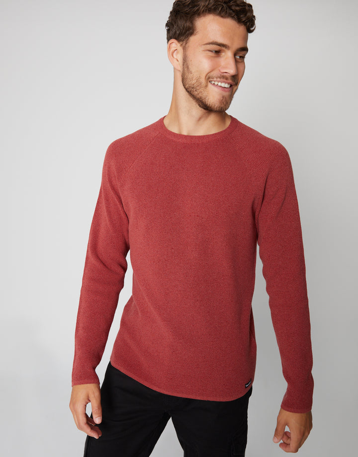 Orange Crew Neck Knitted Jumper