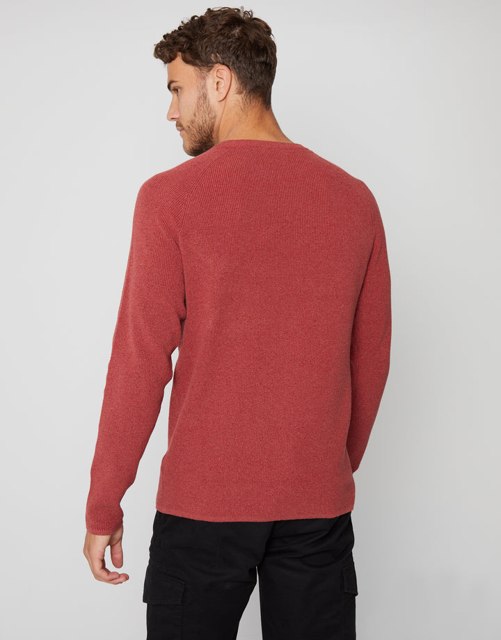 Orange Crew Neck Knitted Jumper