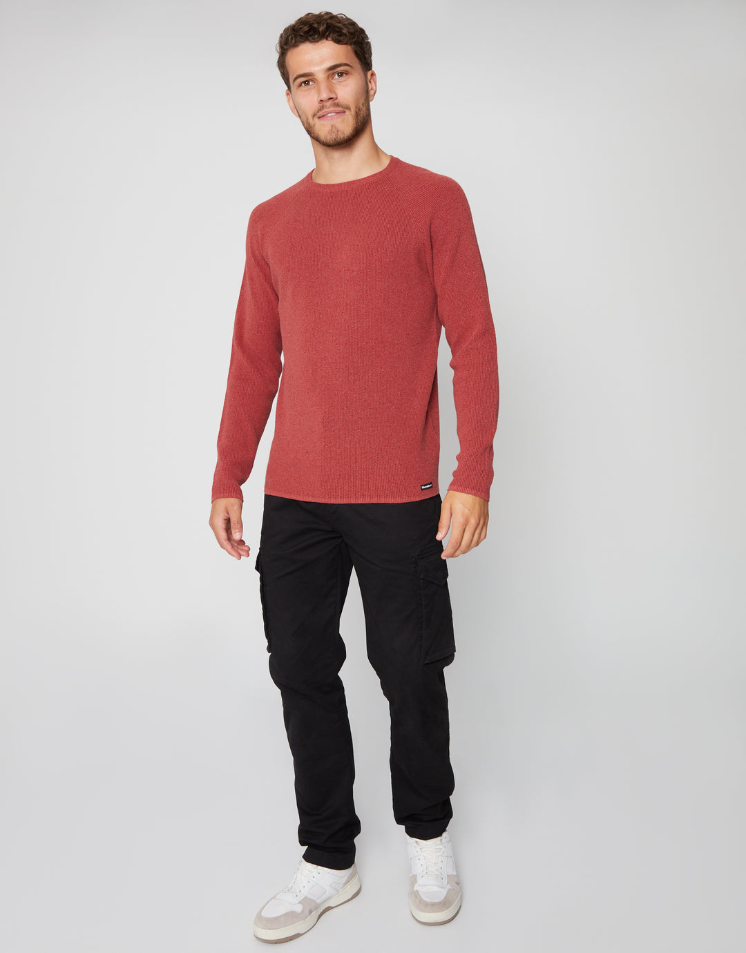 Orange Crew Neck Knitted Jumper