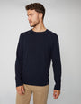 Navy Crew Neck Knitted Jumper