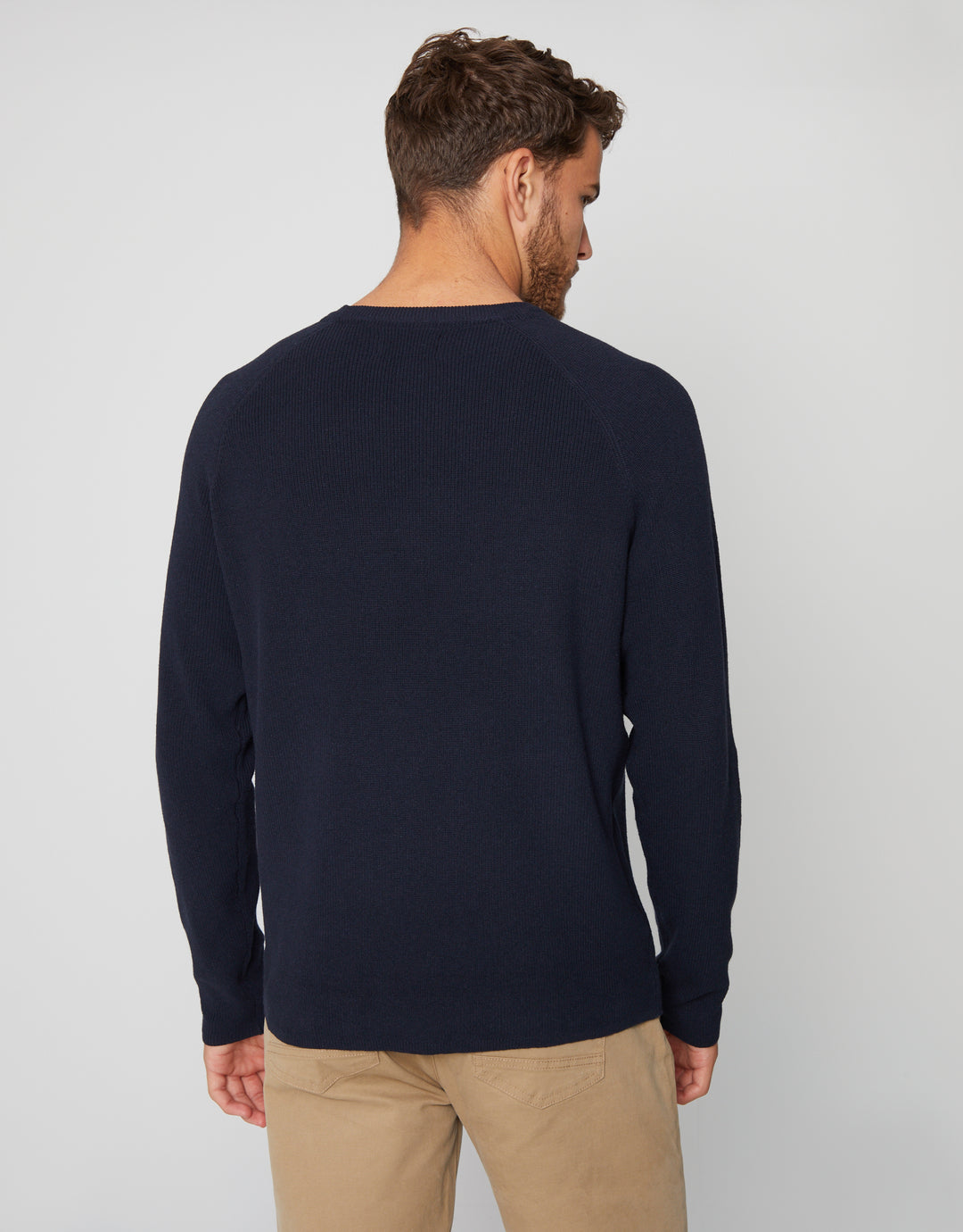 Navy Crew Neck Knitted Jumper