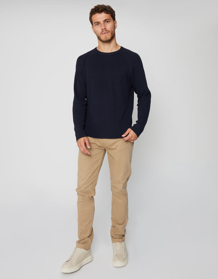 Navy Crew Neck Knitted Jumper