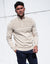 Stone Rib Detail Knitted Quarter Zip Jumper