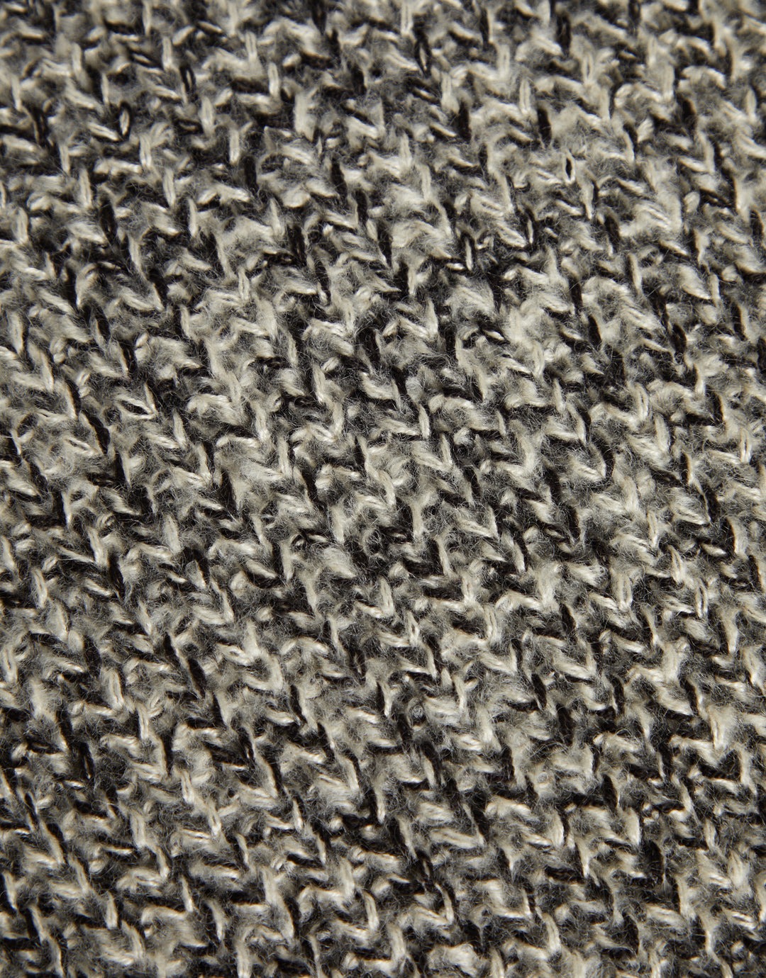 Grey & Black Twist Knitted Crew Neck Jumper