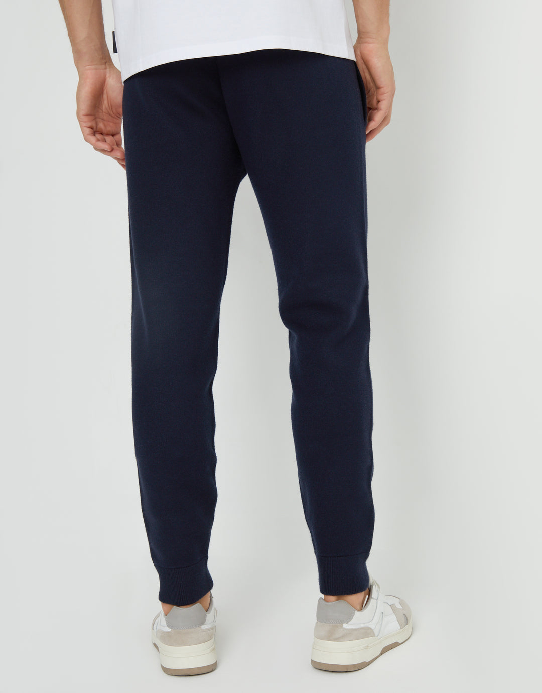 Threadbare Luxe Men's Navy Knitted Joggers