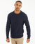 Navy Cable Knit Detail Crew Neck Jumper
