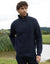 Navy Knitted Quarter Zip Jumper