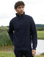 Navy Knitted Quarter Zip Jumper